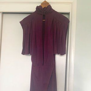 Kimono Sleeve Silk Cocktail Dress